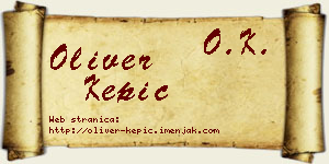 Oliver Kepić vizit kartica